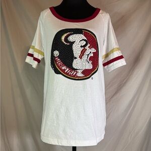 NCAA Florida State Seminoles Sequin Logo Tee ✨
